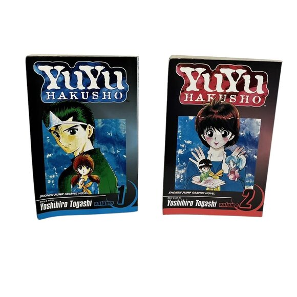 Yuyu Hakusho Volume 1 & 2 Manga Lot 1st Printings 2003 Yoshihiro Togashi﻿ Q3 - Picture 1 of 9